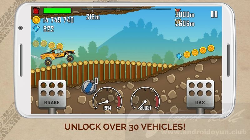 hill climb racing apk para elmas